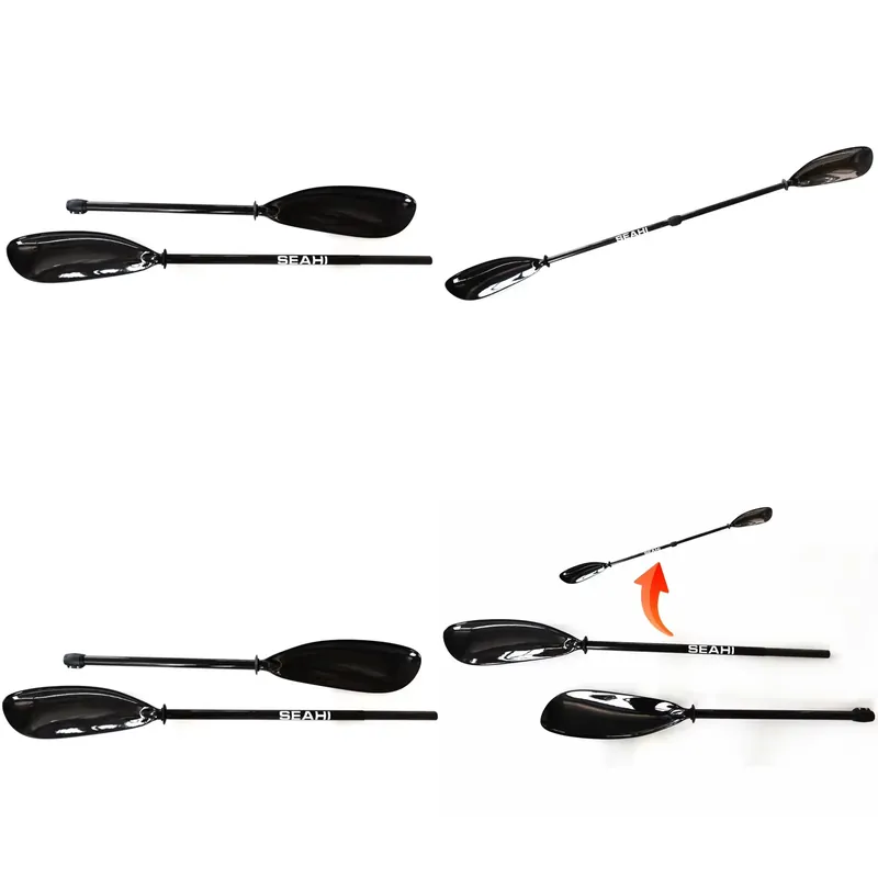 Kayak Paddle Carbon - 2セクション100%カーボンファイバー3Kプレーン光沢カヤックパドルフルカーボンファイバーブレードシャフトローイングオール着脱式2100〜2200MM